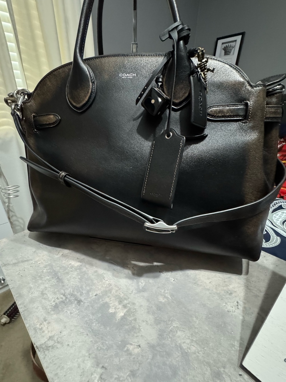 Coach Black Loved Leather Empire 40